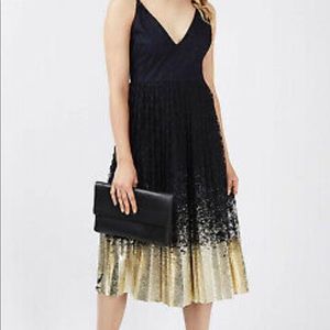 Navy lace and cocktail dress